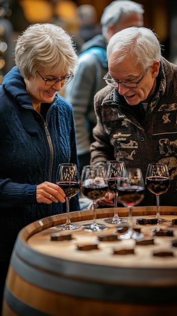 Travelers enjoy diverse wines and conversations at a local tasting event