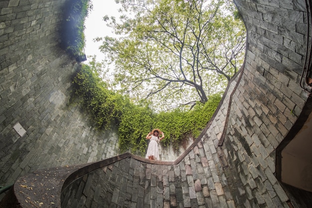 Traveling at Fort Canning Park in Singapore