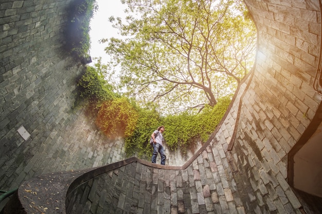 Traveling at Fort Canning Park in Singapore