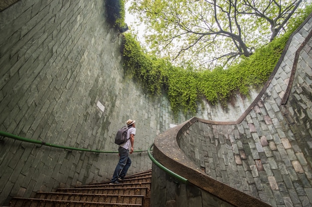 Traveling at Fort Canning Park in Singapore