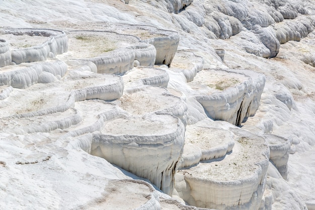 Travertine pools and terraces in Pamukkale, Turkey