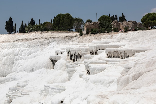 Travertine pools and terraces in Pamukkale