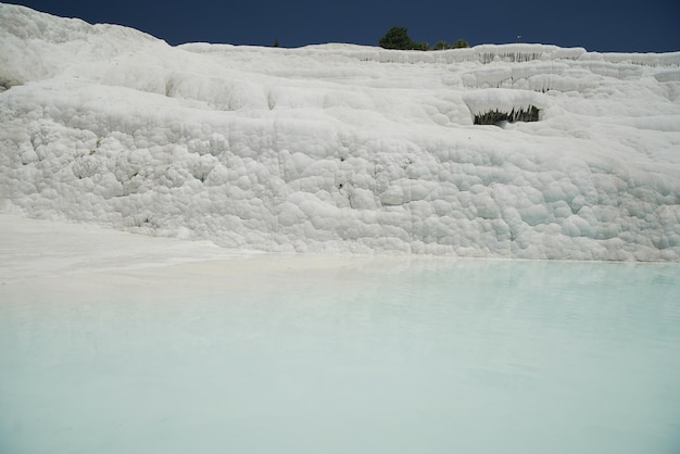 Travertine Terrace at Pamukkale in Denizli Turkiye