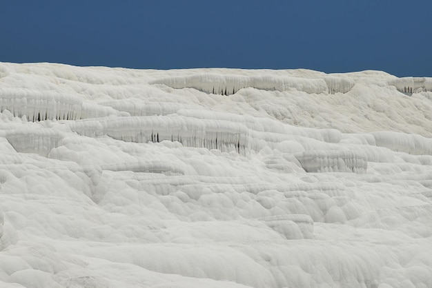 Travertine Terraces at Pamukkale in Denizli Turkiye