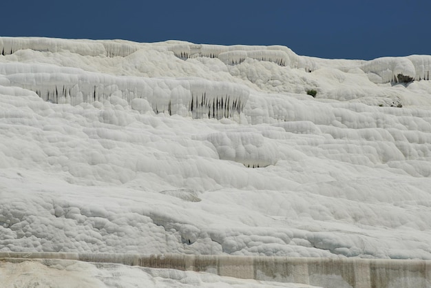 Travertine Terraces at Pamukkale in Denizli Turkiye