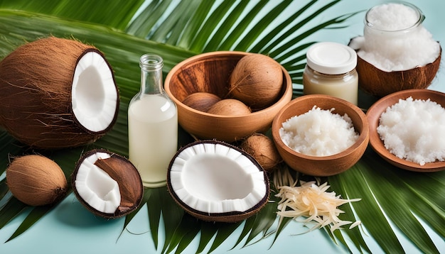 a tray of coconuts rice and coconuts are on a table