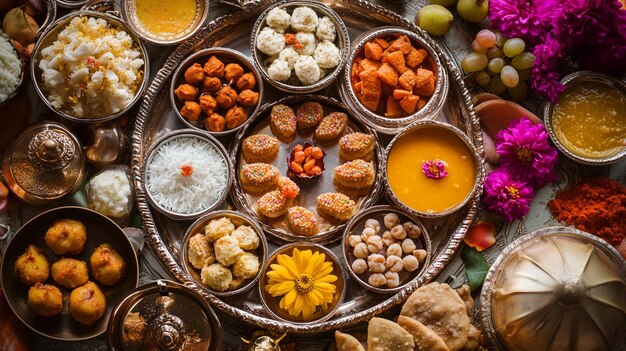 a tray of food including a bowl of fruit and a bowl of fruit