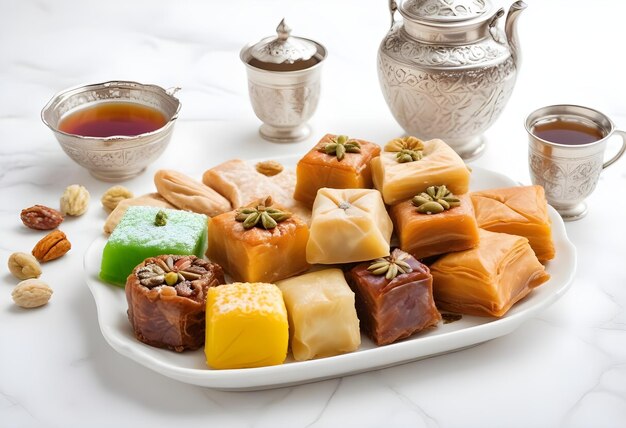 a tray of food including kiwi and kiwi