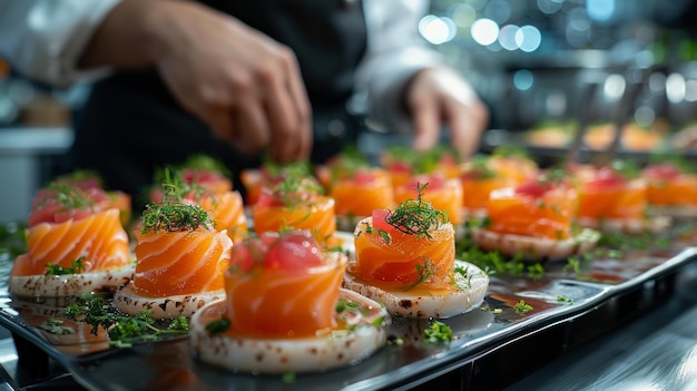 Tray of Food With Tomatoes