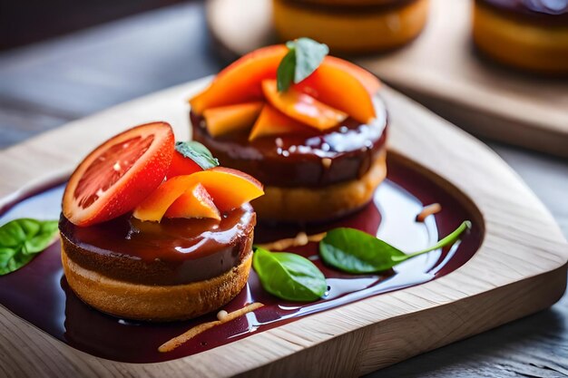 A tray of food with a variety of different types of desserts.