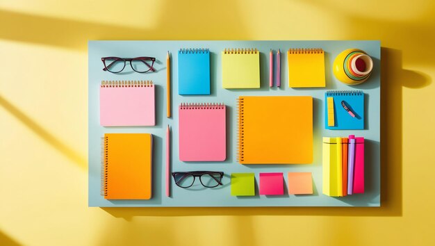 a tray of glasses with a yellow lid that says glasses