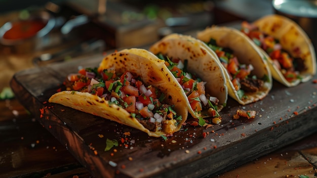 a tray of taco that has tortillas on it