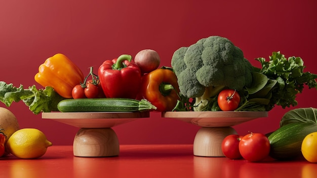 Photo a tray of vegetables including broccoli tomatoes and celery