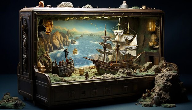 Photo treasure diorama perspective