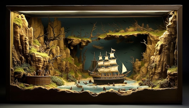 treasure diorama perspective