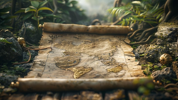 A treasure map leading to the lost city of El Dorado representing the ultimate investment journey