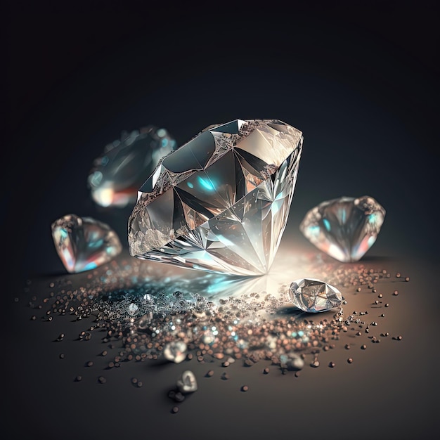 Treasure of shiny diamond background that adds value to your design generative ai technology