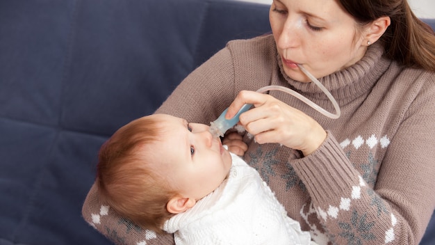 Treatment of the common cold in baby