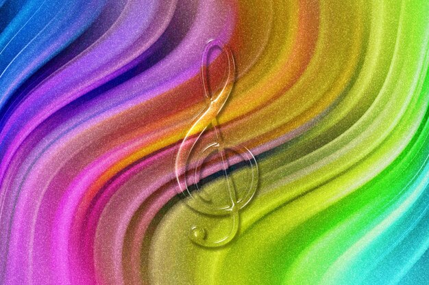 Treble clef, Music Clef sign, Treble clef Symbol, rainbow glitter background