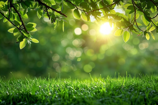 a tree branch with the sun shining through the leaves