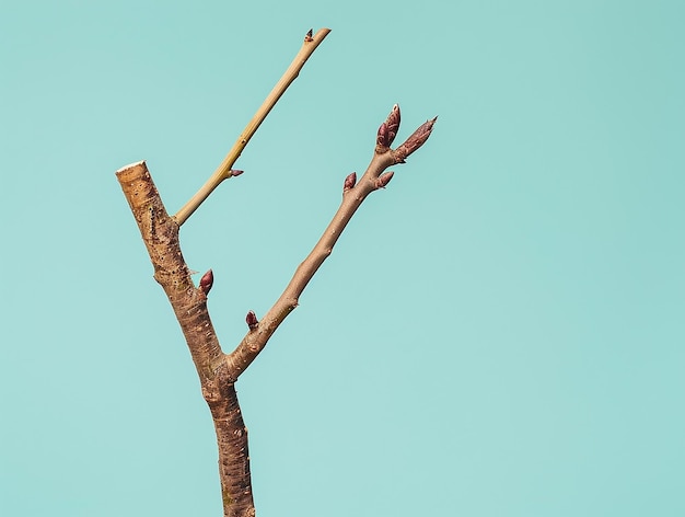 Photo a tree branch with the word  birds  on it