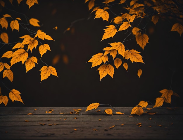 A tree branch with yellow leaves and the words " autumn " on it.