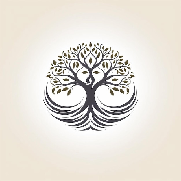 tree circle logo illustration