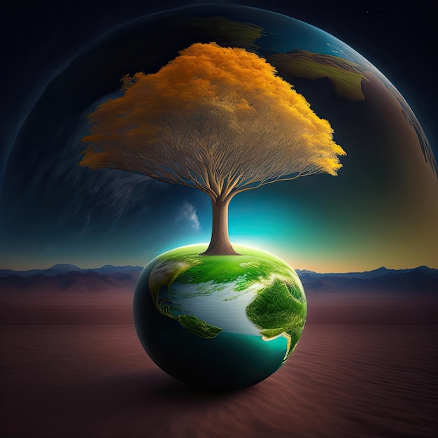 Tree on earth