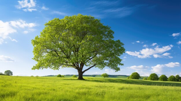 a tree in a field