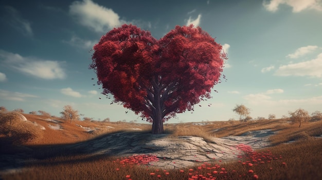 Tree heart shapegenerative ai