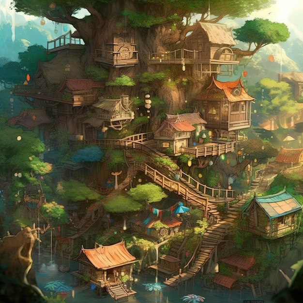 tree house illustration