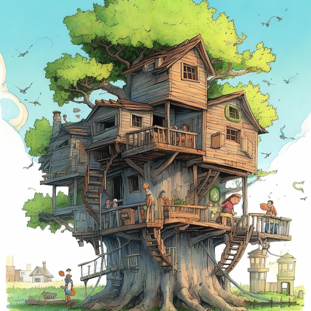 tree house illustration