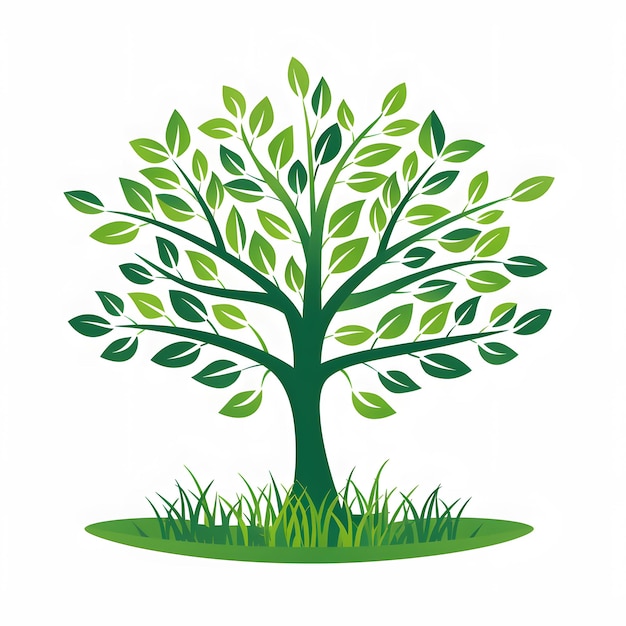 Tree icon design template Green nature concept Vector Illustration