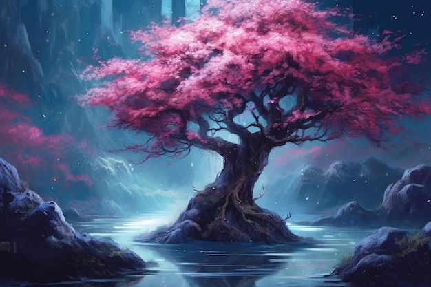 The tree of life is a painting by the artist.