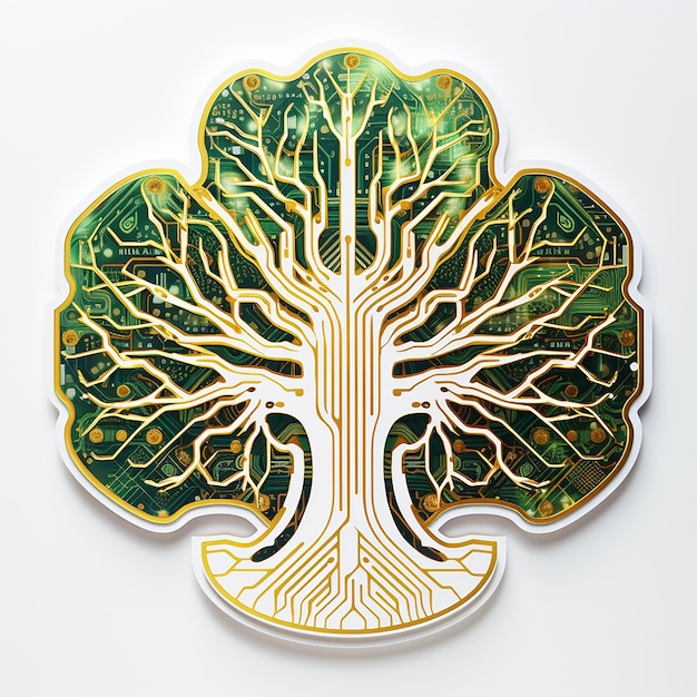 Tree of Life Symmetrical Sticker Design