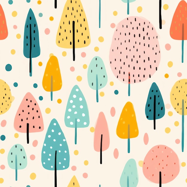 Tree pattern confectionery backgrounds