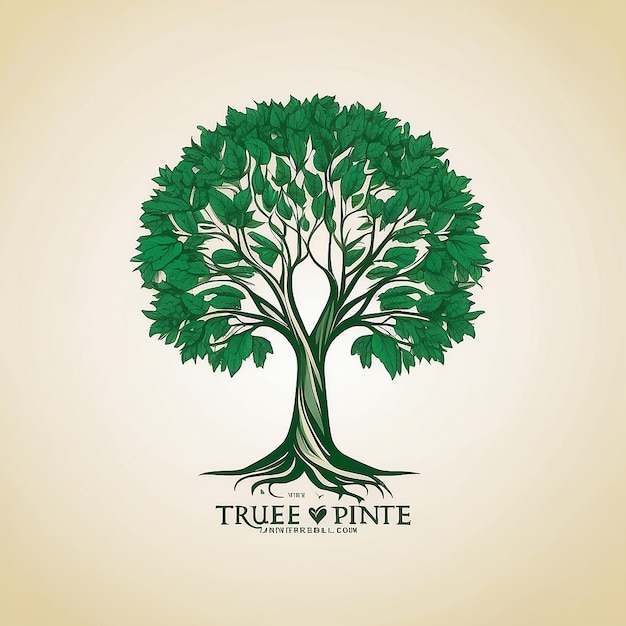 Tree pen logo design template Writer love and nature logo concept