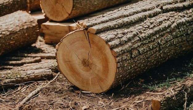 a tree stump with a piece of tape on it and a piece of wood in the middle