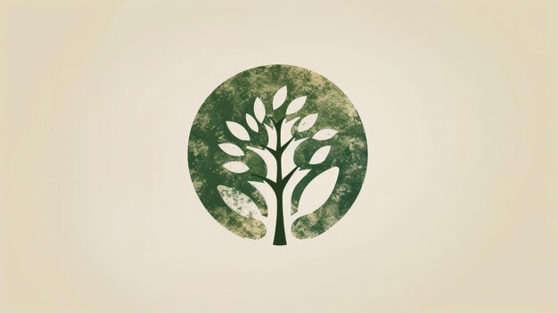 Photo tree symbol on a beige background