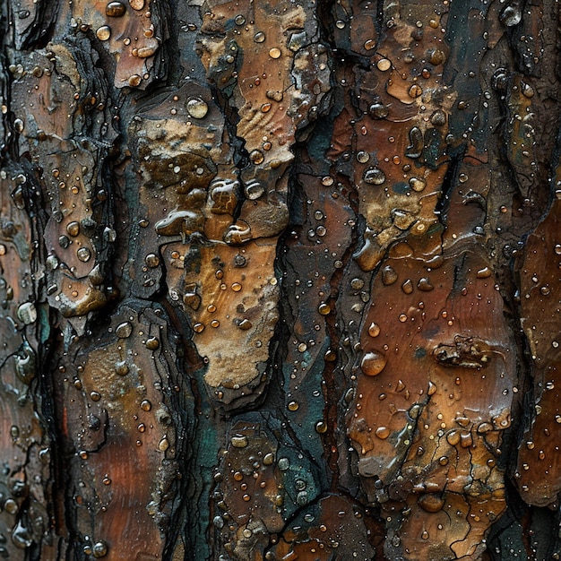 Tree trunk bark wood texture colorful ai nature art