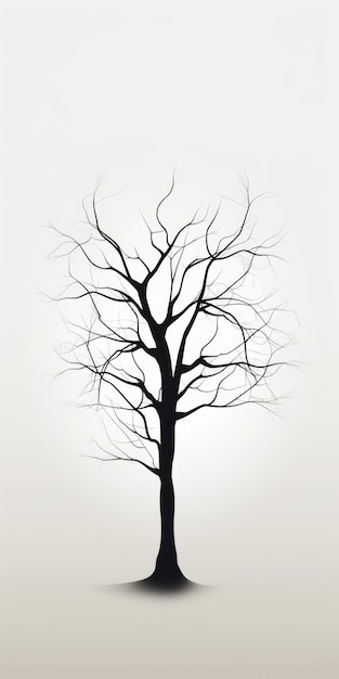 A tree on white background