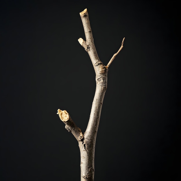 Photo a tree with a bird on it and a black background