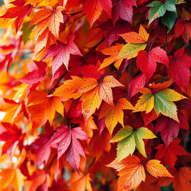 a tree with a lot of leaves that say  autumn