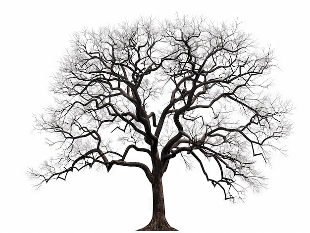 A tree with no leaves on it is shown