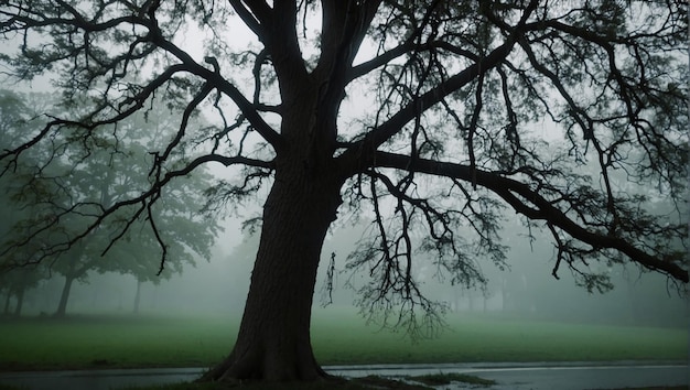 Photo a tree with a sign that says  no one  on it