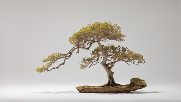 a tree with a white background and a brown trunk