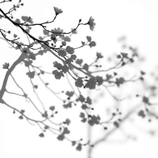 Photo a tree with a white background that has a branch that has the word quot spring quot on it