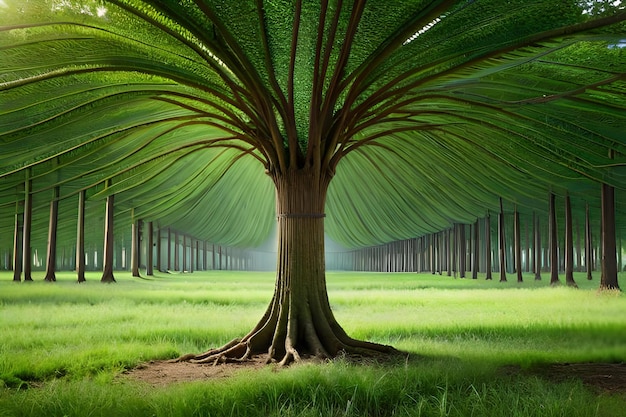 A tree with the word " in the middle "