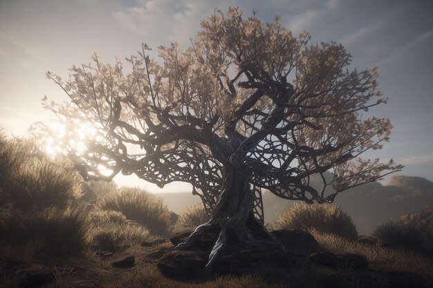 A tree with the word tree on it