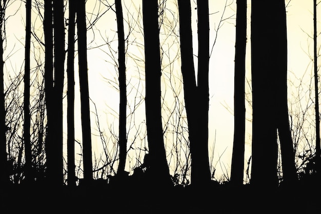 Photo trees silhouettes nature background